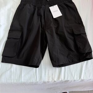 Arne Men's Black Cargo Shorts NWT